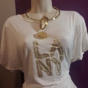 LaLa Anthony Logo shirt with Gold bling
